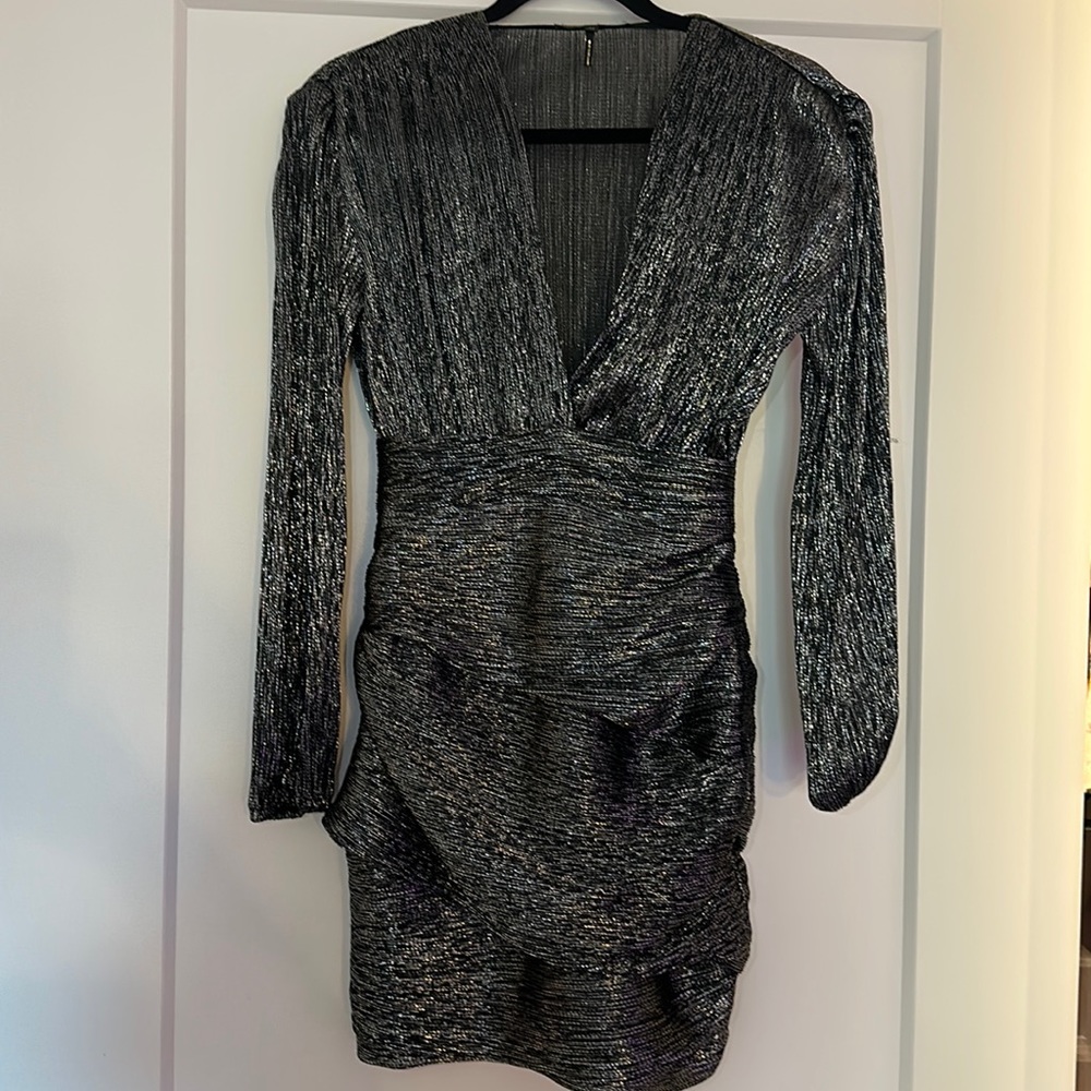 MAJE sz34 silver dress 80S